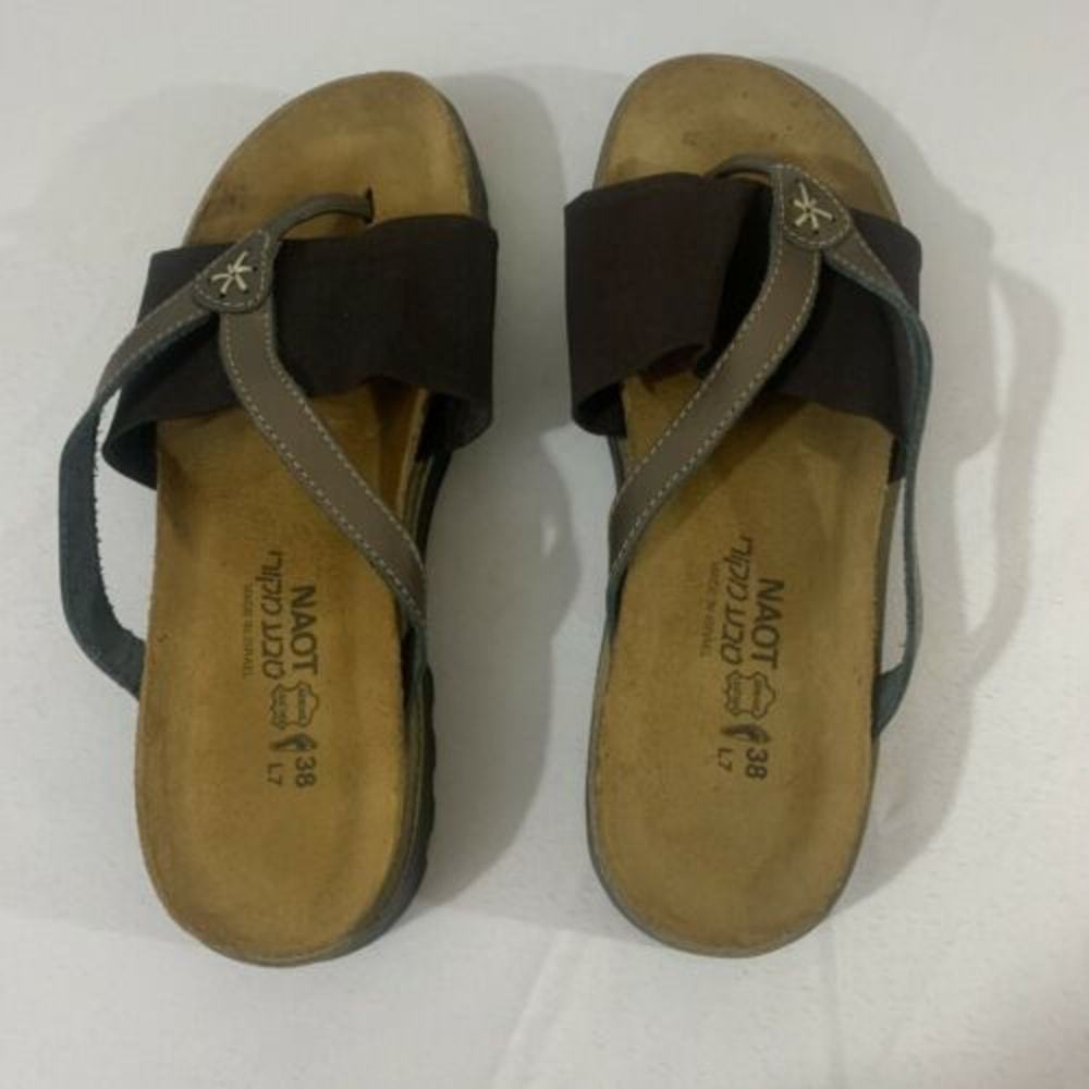 NAOT Women's Brown Slip On Sandals Size 38- US 8